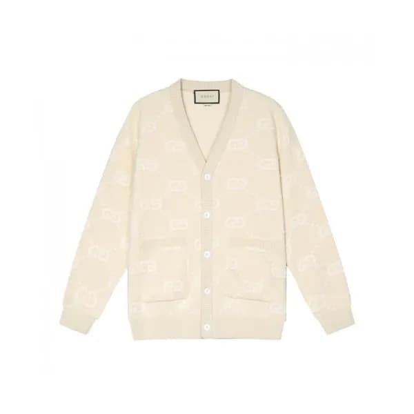 Gucci Mm/Wm Trendy V-neck Cardigan Ivory - 구찌 202… - 1