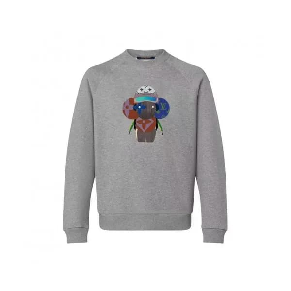 Louis vuitton Unisex Casual Cotton Tshirts Gray -… - 1