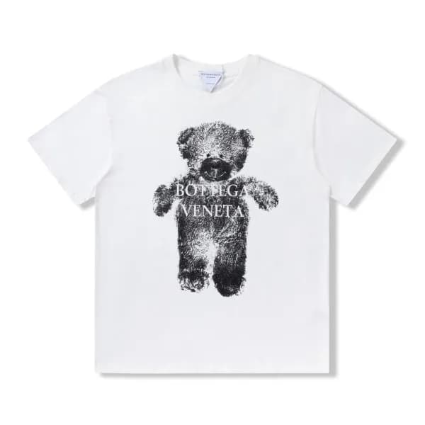 보테가 남자 크루넥 화이트 반팔티 - Unisex White Short-sleeved Ts… - 1