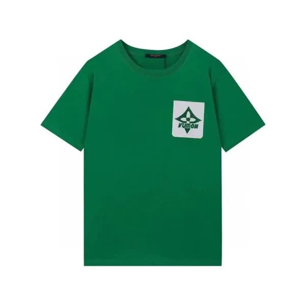 루이비통 남성 크루넥 그린 반팔티 - Mens Green Tshirts - lou03993… - 1