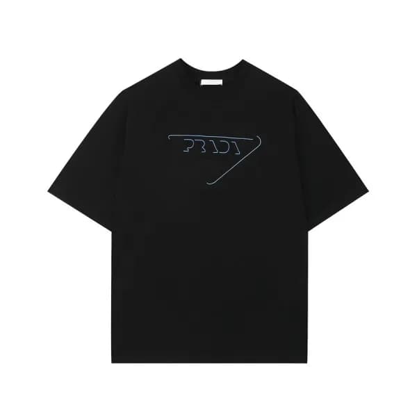 프라다 남성 크루넥 블랙 반팔티 - Mens Black Tshirts - Pra02640x - 1
