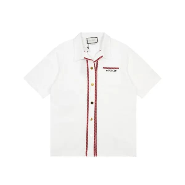 구찌 남성 크루넥 화이트 반팔티 - Mens White Tshirts - guc04702x - 1
