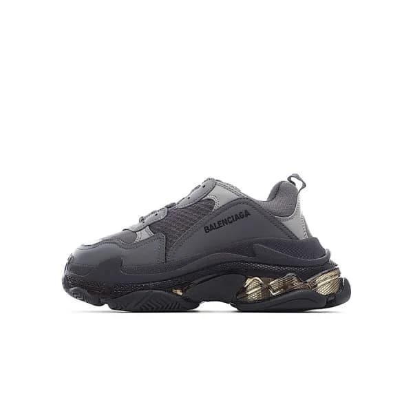 발렌시아가 남/녀 Triple S 블랙 스니커즈 - Unisex Black Sneakers… - 1