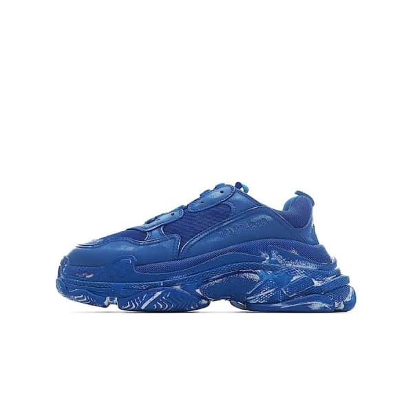 발렌시아가 남/녀 Triple S 블루 스니커즈 - Unisex Blue Sneakers … - 1