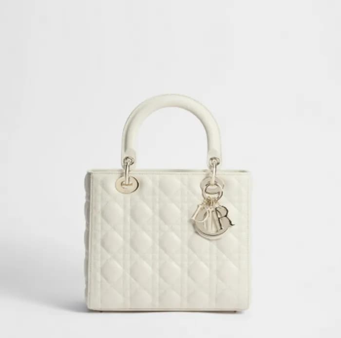 디올 화이트 미디움 레이디백 - Dior Womens White Lady Bag - di… - 1