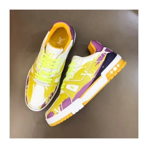 루이비통 남성 Trainer 옐로우 스니커즈 - Mens Yellow Sneakers - … - 1
