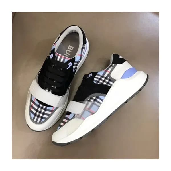 버버리 남성 벨크로 블루 스니커즈 - Mens Blue Sneakers - bur04414… - 1