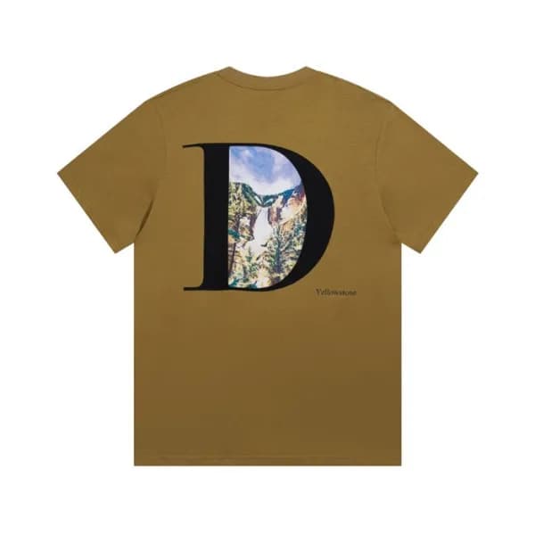 디올 남성 카멜 크루넥 반팔 티셔츠 - Dior Mens Camel Tshirts - di… - 1