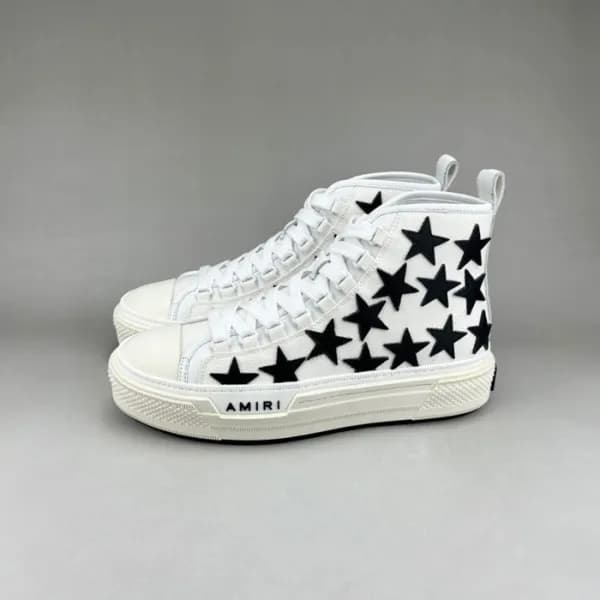 아미리 남성 클래식 화이트 하이탑 스니커즈 - Mens White Sneakers - am… - 1