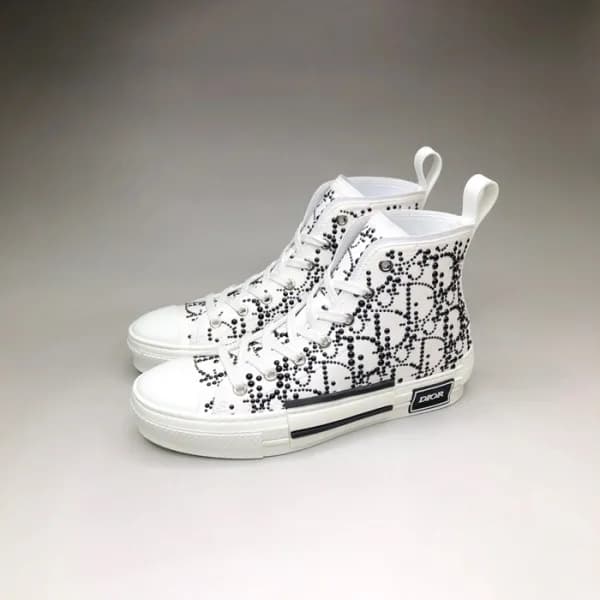 디올 남/녀 화이트 하이탑 스니커즈 - Dior Unisex White Sneakers -… - 1