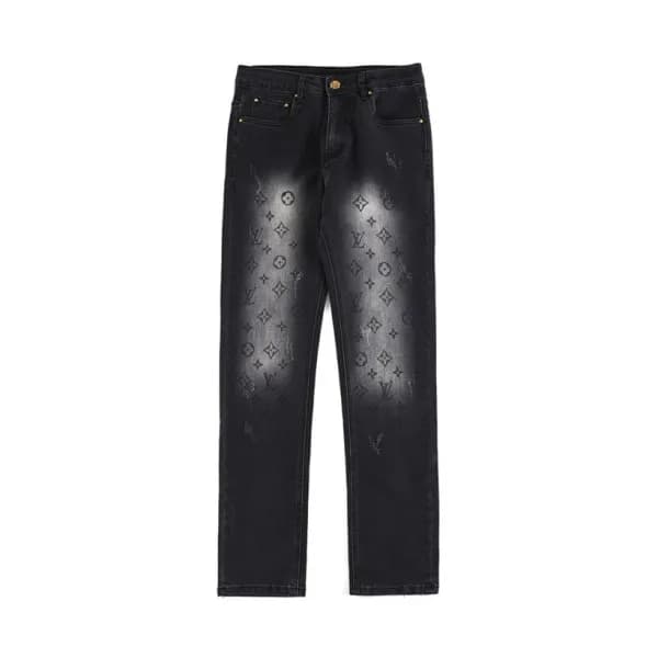 루이비통 남성 블랙 청바지 - Louis vuitton Mens Black Jeans - … - 1