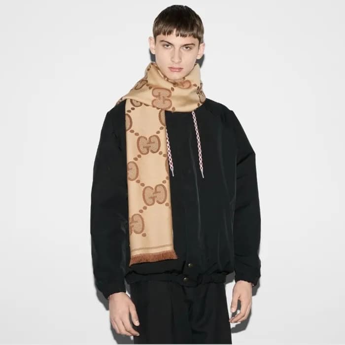 구찌 남성 베이지 머플러 - Gucci Mens Beige Muffler - gu119x - 1