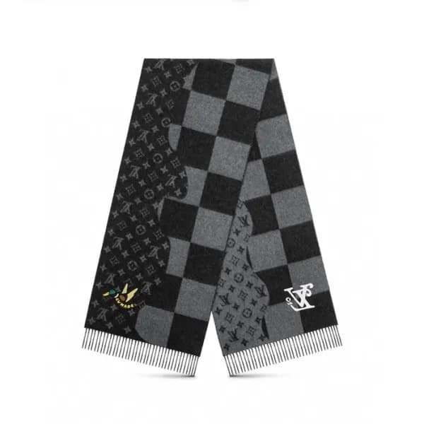 루이비통 남/녀 블랙 머플러 - Louis vuitton Unisex Black Muffl… - 1