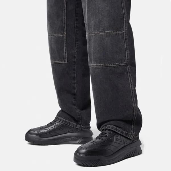 베르사체 남성 블랙 스니커즈 - Versace Mens Black Sneakers - ve… - 1