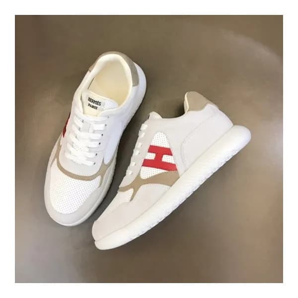 에르메스 남성 베이지 스니커즈 - Hermes Mens Beige Sneakers - he… - 1