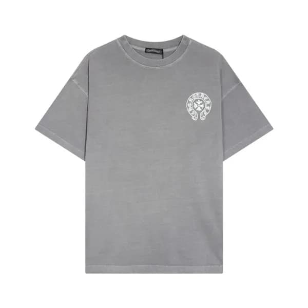 크롬하츠 남성 그레이 크루넥 반팔티 - Chrom Hearts Mens Gray Short… - 1