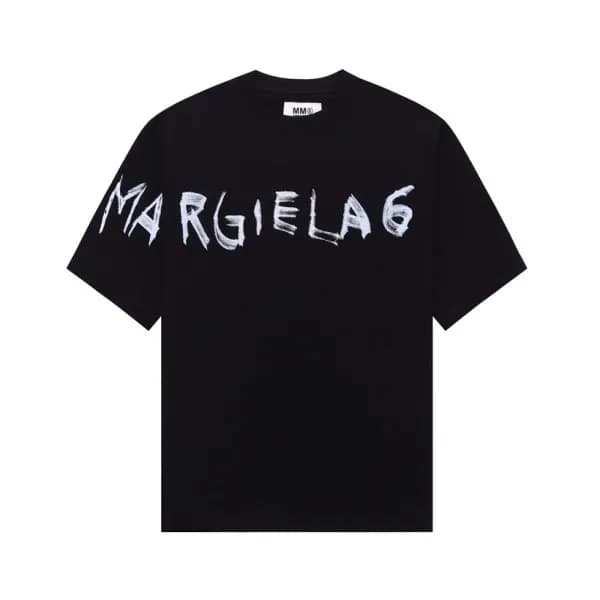 메종마르지엘라 남/녀 크루넥 블랙 반팔티 - Maison Margiela Unisex Bl… - 1