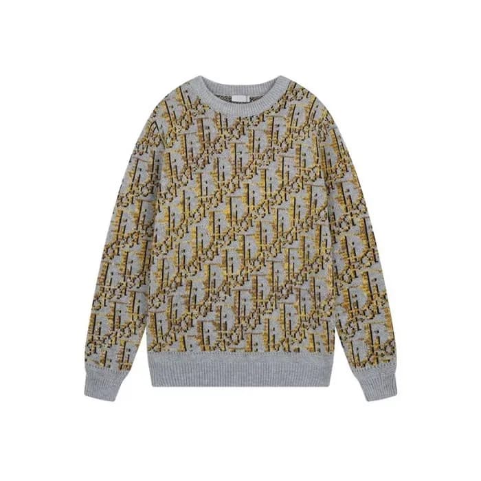 디올 남성 그레이 크루넥 니트 - Dior Mens Gray Knitwear - di723… - 1