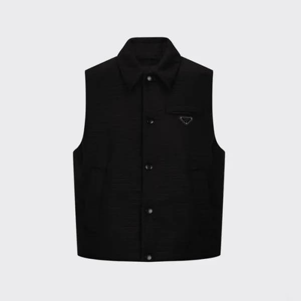 프라다 남성 블랙 다운 베스트 - Prada Mens Black Down Vest - fa… - 1