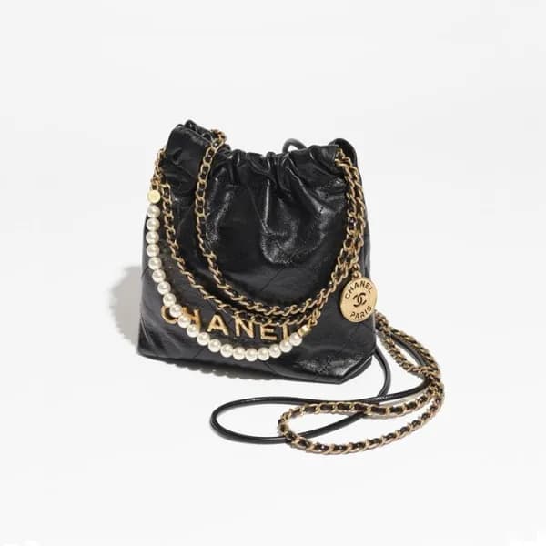 샤넬 여성 블랙 22백 - Chanel Womens Black 22 Bag - chb17x - 1