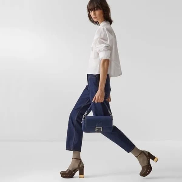 펜디 여성 블루 바게트 백 - Fendi Womens Baguette Bag - feb22… - 1