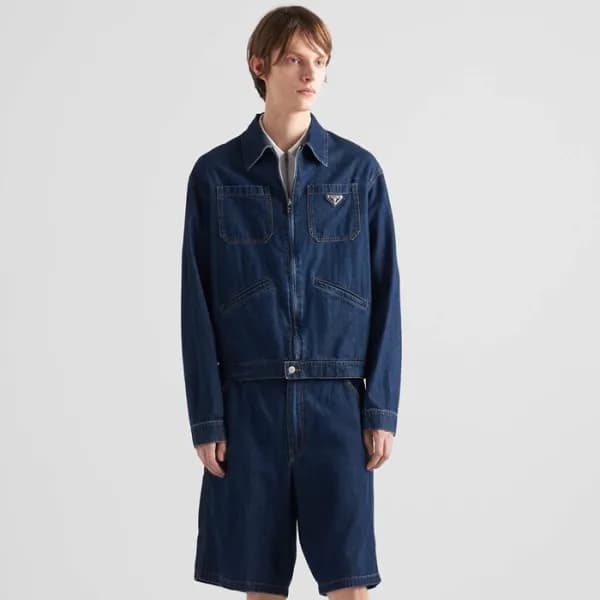 매장판 프라다 남성 데님 셔츠 - Prada Mens Denim Shirts - prc18… - 1