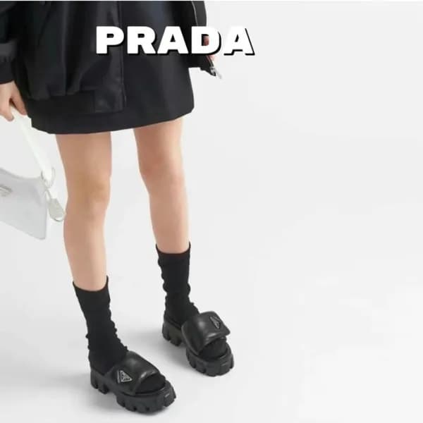 프라다 여성 소프트 패딩 뮬 - Prada Womens Napa Mules - prs138… - 1