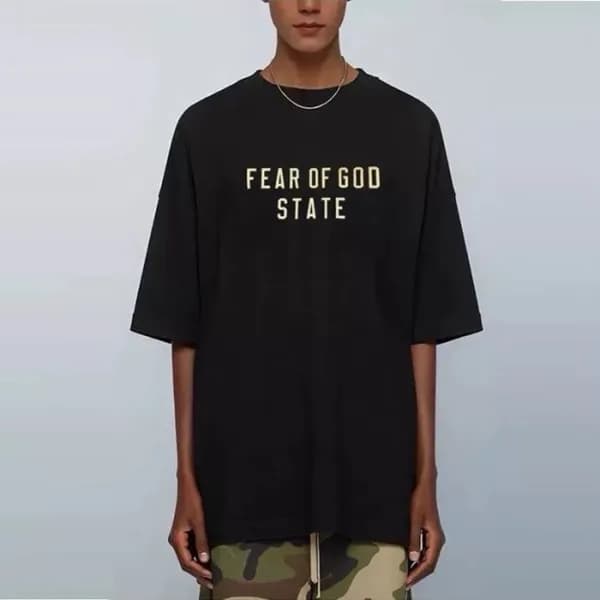 피어오브갓 남성 반팔 티셔츠 - Fear of god Mens Round Tshirts -… - 1