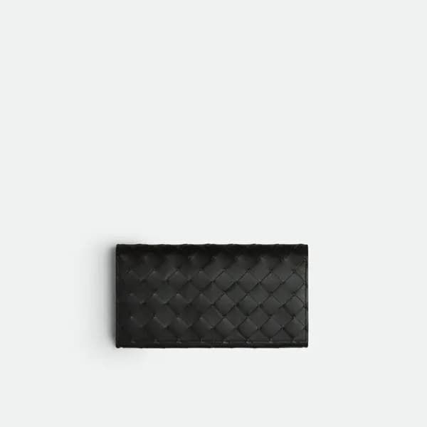 보테가베네타 남성 동전 지갑을 갖춘 인트레치아토 장지갑 - Bottega Veneta Me… - 1