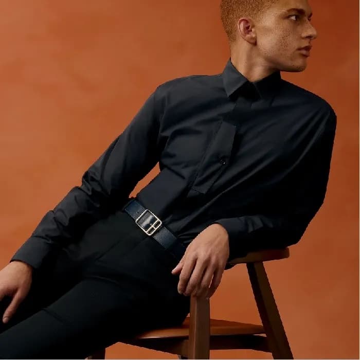 에르메스 남성 하프 코드 버클 리버서블 벨트 - Hermes Mens Half Cod Bu… - 1