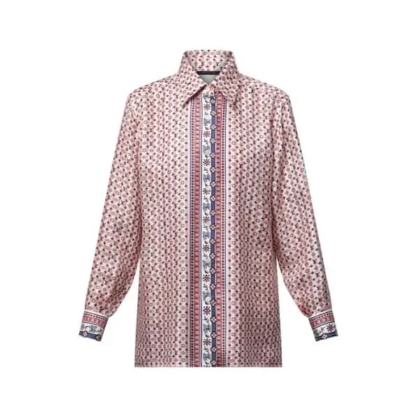 루이비통 여성 모노그램 실크 셔츠 - Louis vuitton Womens Monogram… - 1