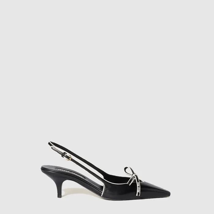 미우미우 여성 나파 가죽 슬링백 펌프스 - Miumiu Womens Nappa Slingb… - 1