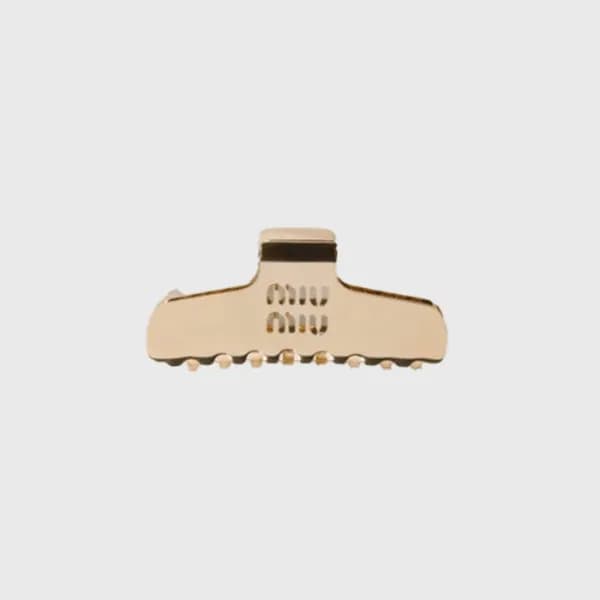 미우미우 여성 메탈릭 클로 클립 - Miumiu Womens Gold Metal Claw … - 1