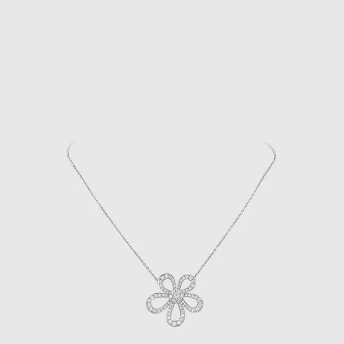 반클리프 아펠 여성 플라워레이스 펜던트 네크리스 - Van Cleef & Arpels Wo… - 1