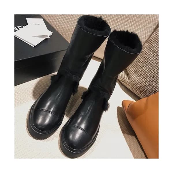 CHANEL 2018 LADIES LEATHER HALF BOOTS - 샤넬 여성 레더 하… - 1