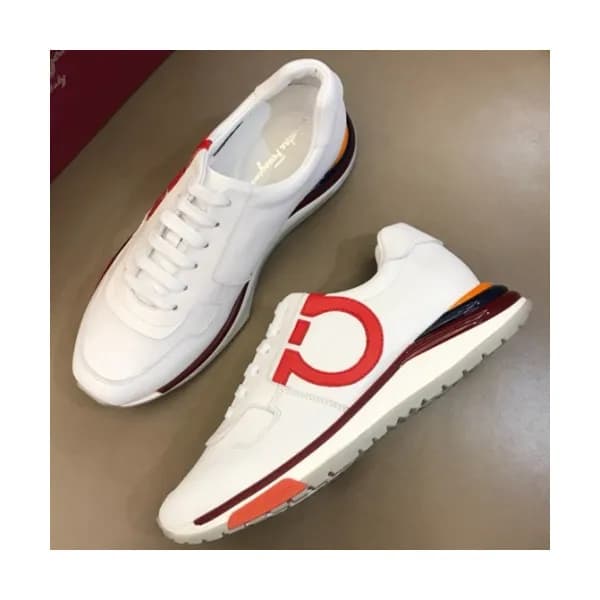Ferragamo 2018 Mens Leather sneakers/Running Shoes… - 1