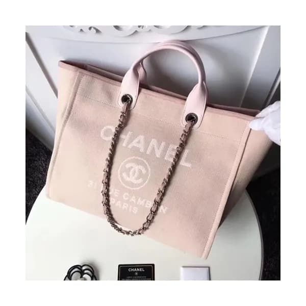 Chanel 2018 Canvas Deauville Tote Shoulder Bag,39C… - 1
