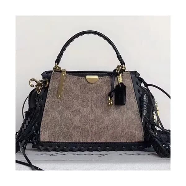 Coach Leather Tassel Tote Bag,20cm - 코치 레더 태슬 토트백 … - 1