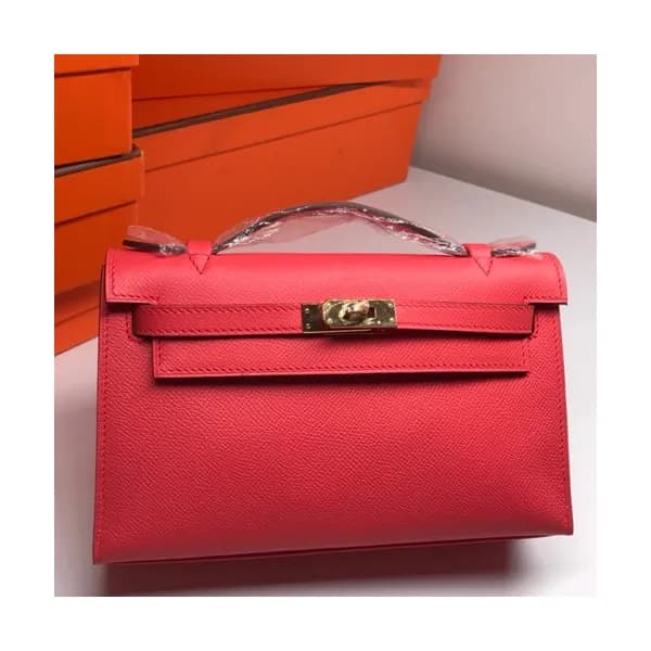 Hermes Mini Kelly Epsom Leather Tote Bag / Clutch … - 1