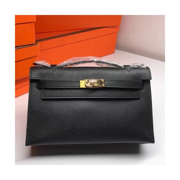 Hermes Mini Kelly Epsom Leather Tote Bag / Clutch … - 1
