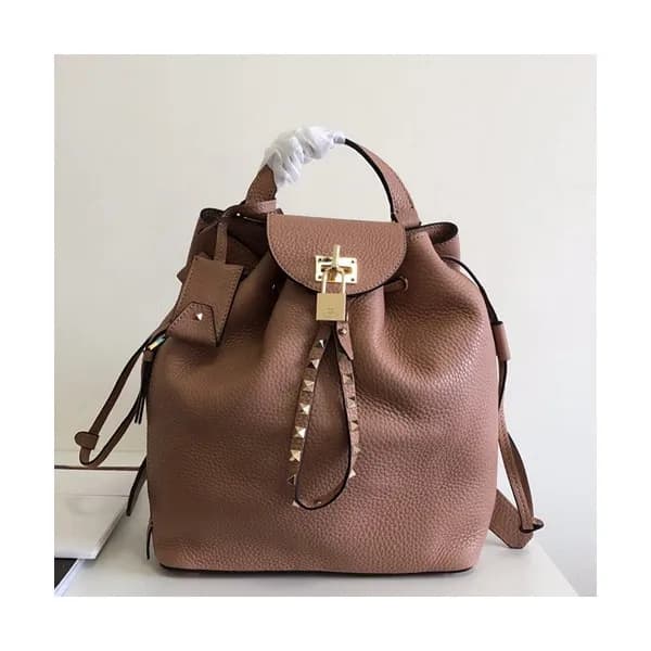 Valentino 2019 Leather Ruckstud Twiny Back Pack ,2… - 1