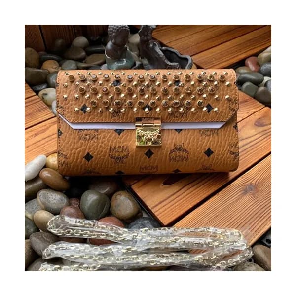 MCM 2019 Millie Visetos Chain Shoulder Cross Bag,2… - 1