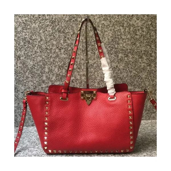 Valentino 2019 Leather Tote Shoulder Shopper Bag,2… - 1