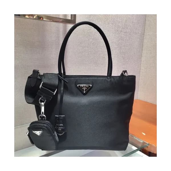 Prada 2019 Nylon Tote Shoulder Shopper Bag,25cm -… - 1