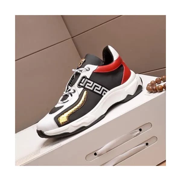 Versace 2020 Mens Leather Sneakers - 베르사체 2020 남성용… - 1