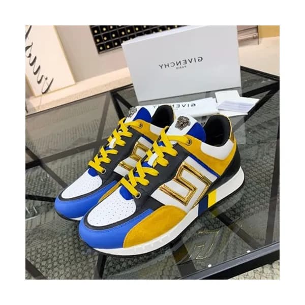 Versace 2020 Mens Leather Sneakers - 베르사체 2020 남성용… - 1