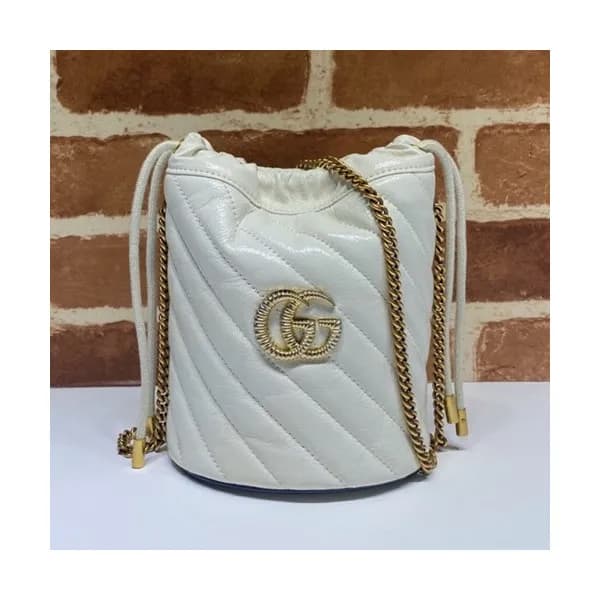 Gucci 2020 GG Marmont Mini Women Bucket Chain Shou… - 1