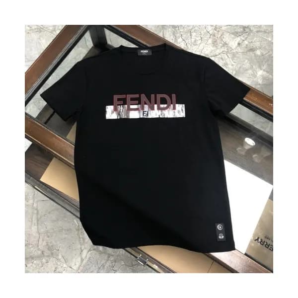 [펜디]Fendi 2020 Mens Logo Casual Silket Short Sleev… - 1