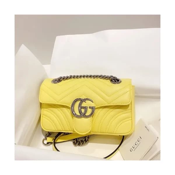 Gucci 2020 GG Marmont Matlase Women Shoulder Bag,2… - 1