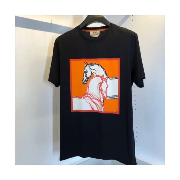 [에르메스]Hermes 2020 Mens Crew-neck Silket Short Slee… - 1